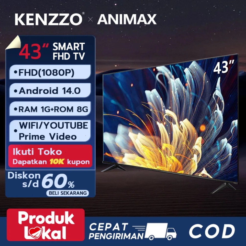 TV LED FHD 32 Inch Kenzzo x Animax