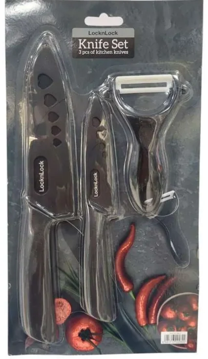 LocknLock Kitchen Knife Set Premium 3 Pcs
