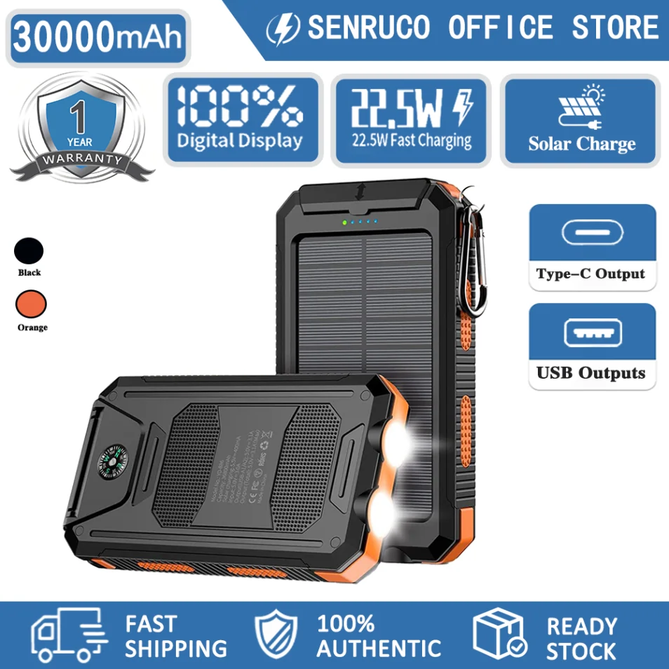 Power Bank Tenaga Surya 50.000mAh Senruco