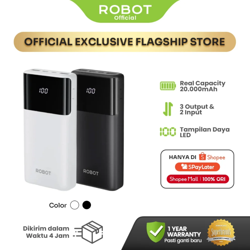 Robot Power Bank 20.000mAh