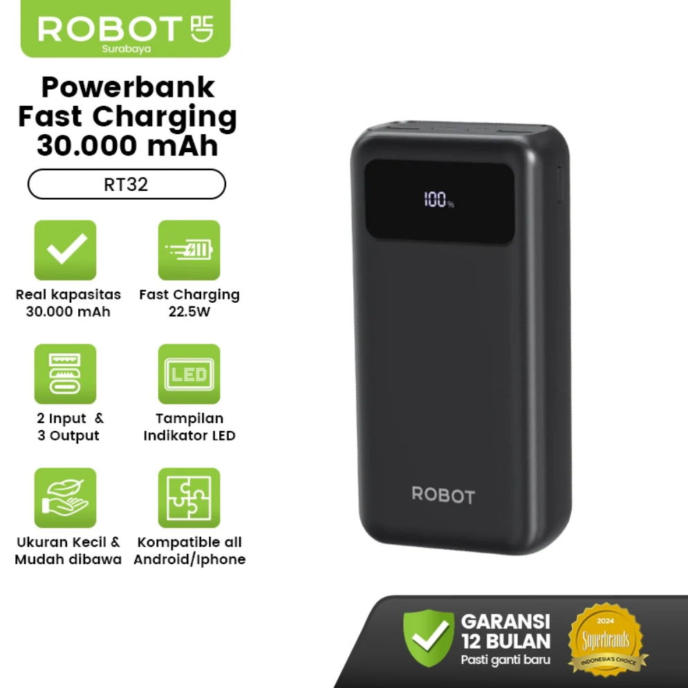 Robot RT32 Kapasitas 30.000mAh