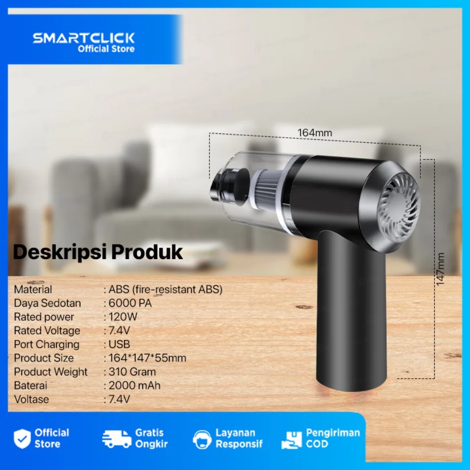 SmartClick Vacuum Cleaner Portable