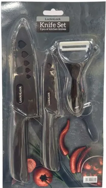 LocknLock Kitchen Knife Set Premium 3 Pcs