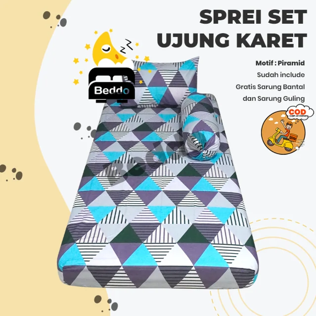 Sprei Aesthetic Motif Kotak