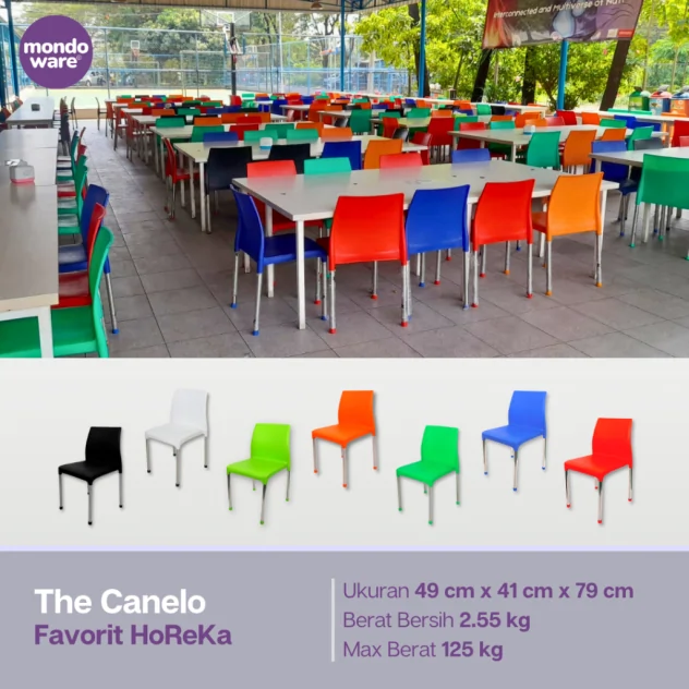 Kursi Plastik Besi Stainless Steel The Canelo Mondoware