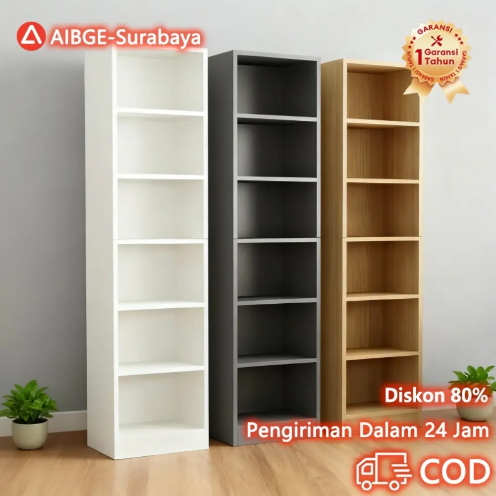 Rak Buku Minimalis 6 Susun AIBGE