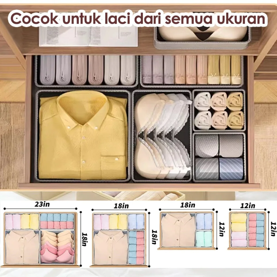 Kotak Penyimpanan Praktis 6 Pcs